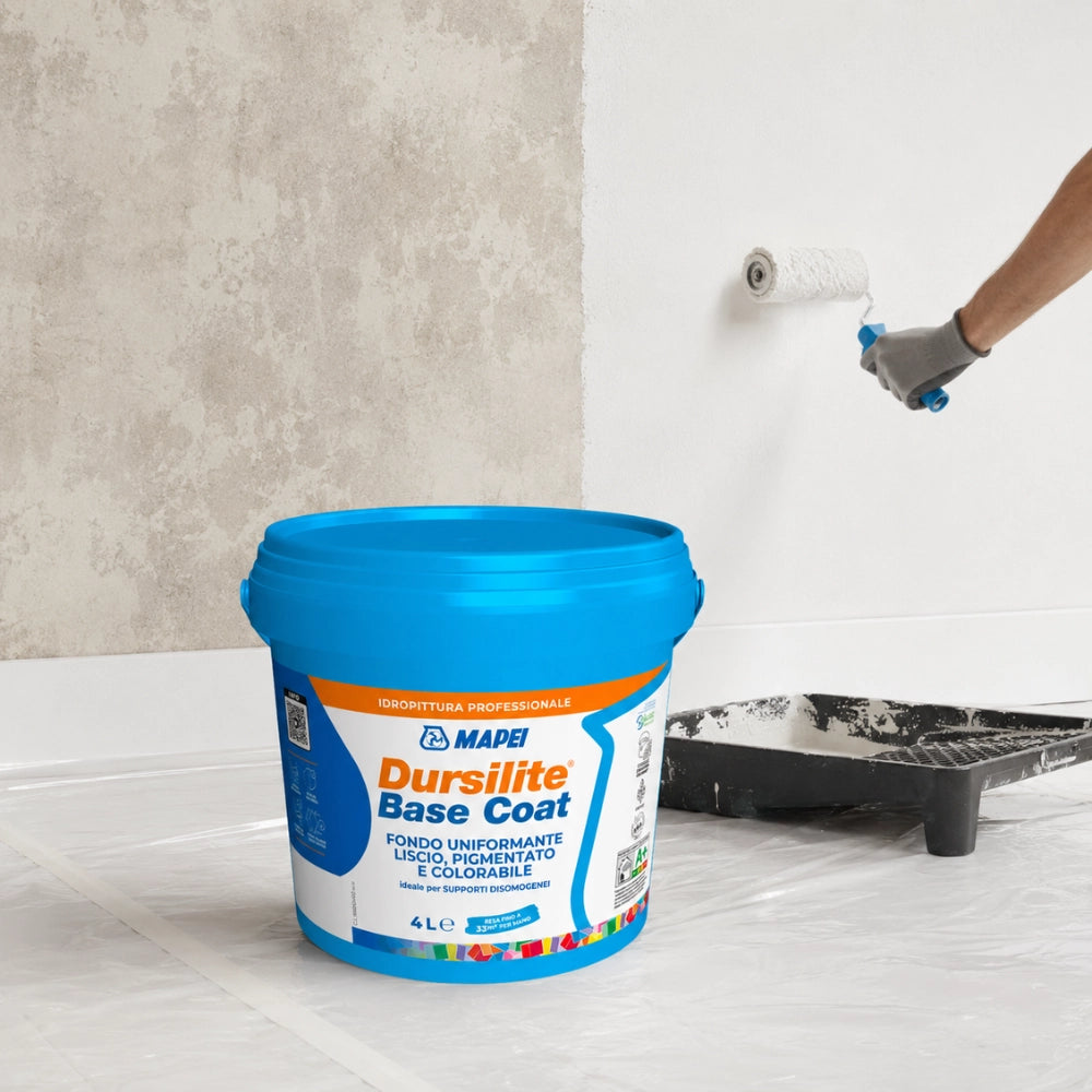 Mapei dursilite base coat fondo murale liscio colorabile per supporti disomogenei *** formato 4 lt, confezione 1