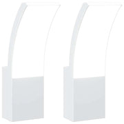 Set di 2 applique LED per esterni 7 x 4,5 x 23 cm resistenti alle intemperie design moderno alluminio bianco 02_0056580