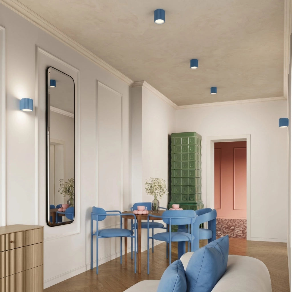 Plafoniera AURA 2 azzurro Gx53