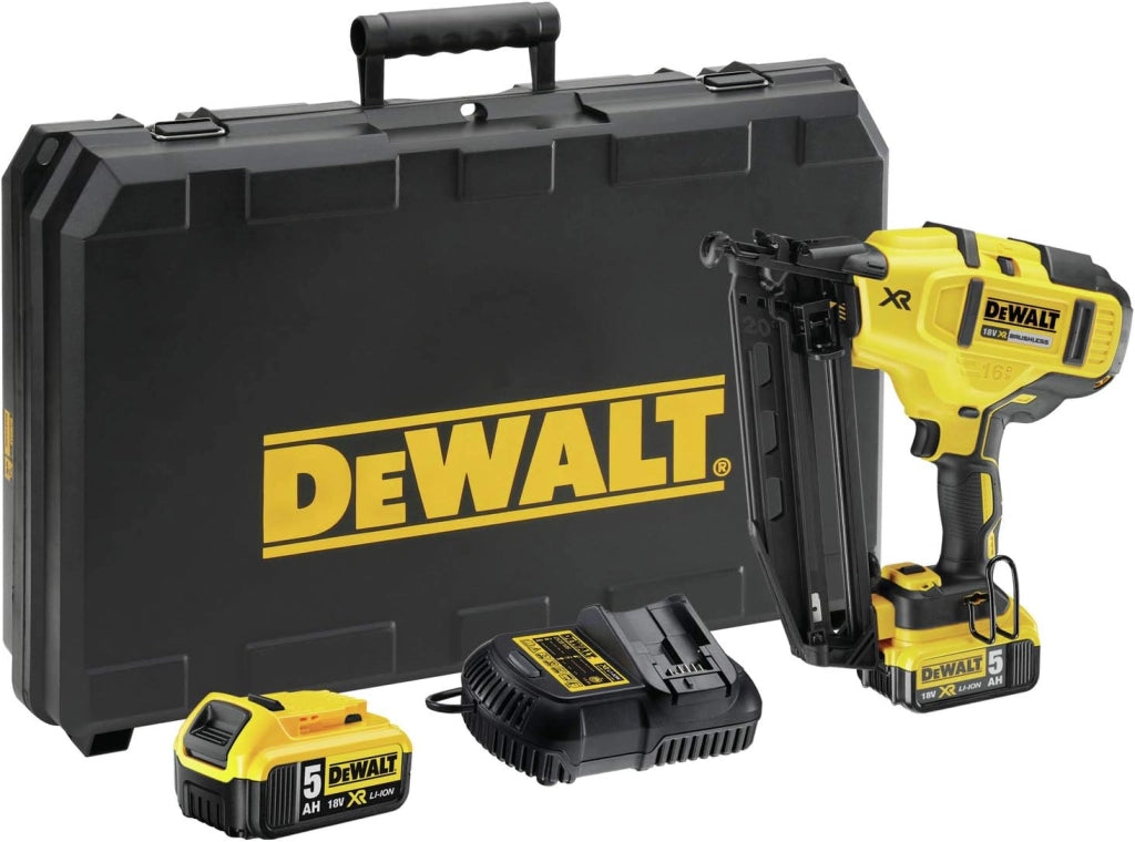 DeWalt DCN660P2-GB - Chiodatrice senza spazzole, 18 V, senza fili, XR, batteria agli ioni di litio