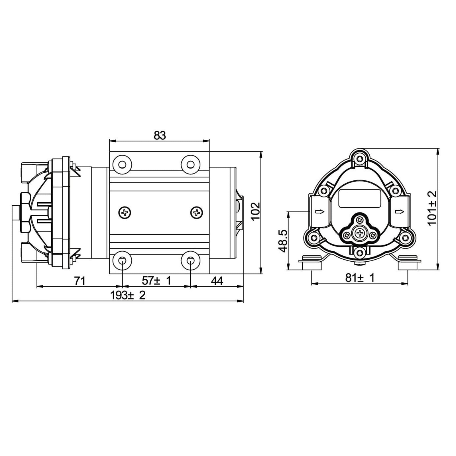Naturewater Pompa booster 50 GPD Pompa a membrana per sistema a osmosi inversa