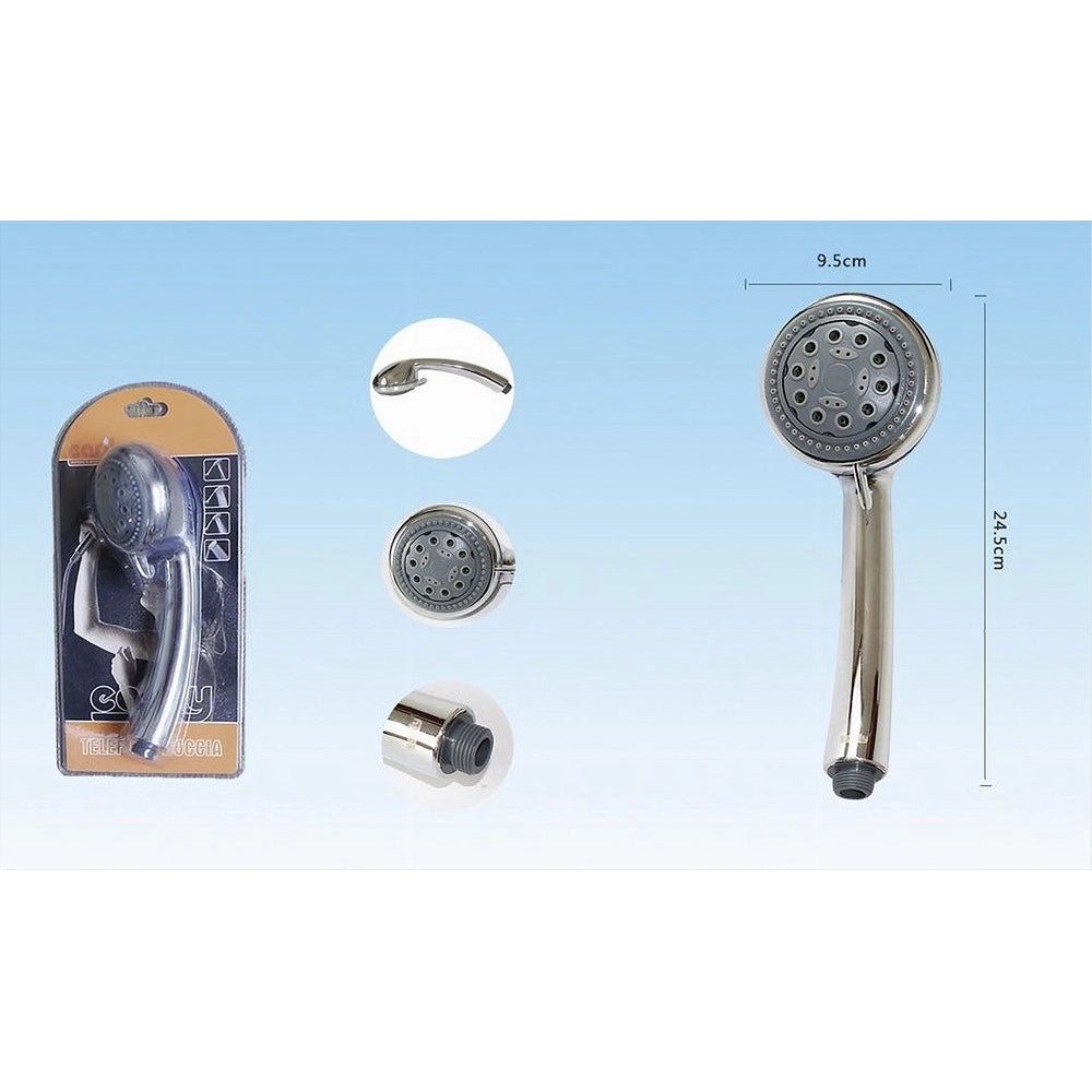Trade Shop - Doccetta A Telefono Soffione Doccia Bagno Multigetto Regolabile 9.5x24.5cm 52043 -
