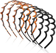 Set di 6 Bende Zig Zag per donne e ragazze - Benda a forma di dente di squalo per capelli - Bende plastiche ondulate - Accessorio per acconciatura capelluta.