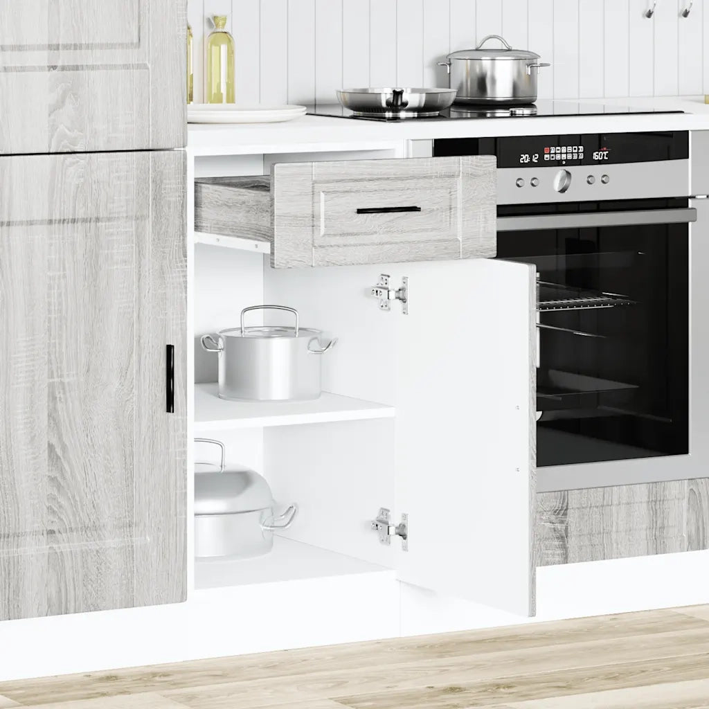 Base da Cucina Porto Grigio Sonoma in Legno Multistrato 853953