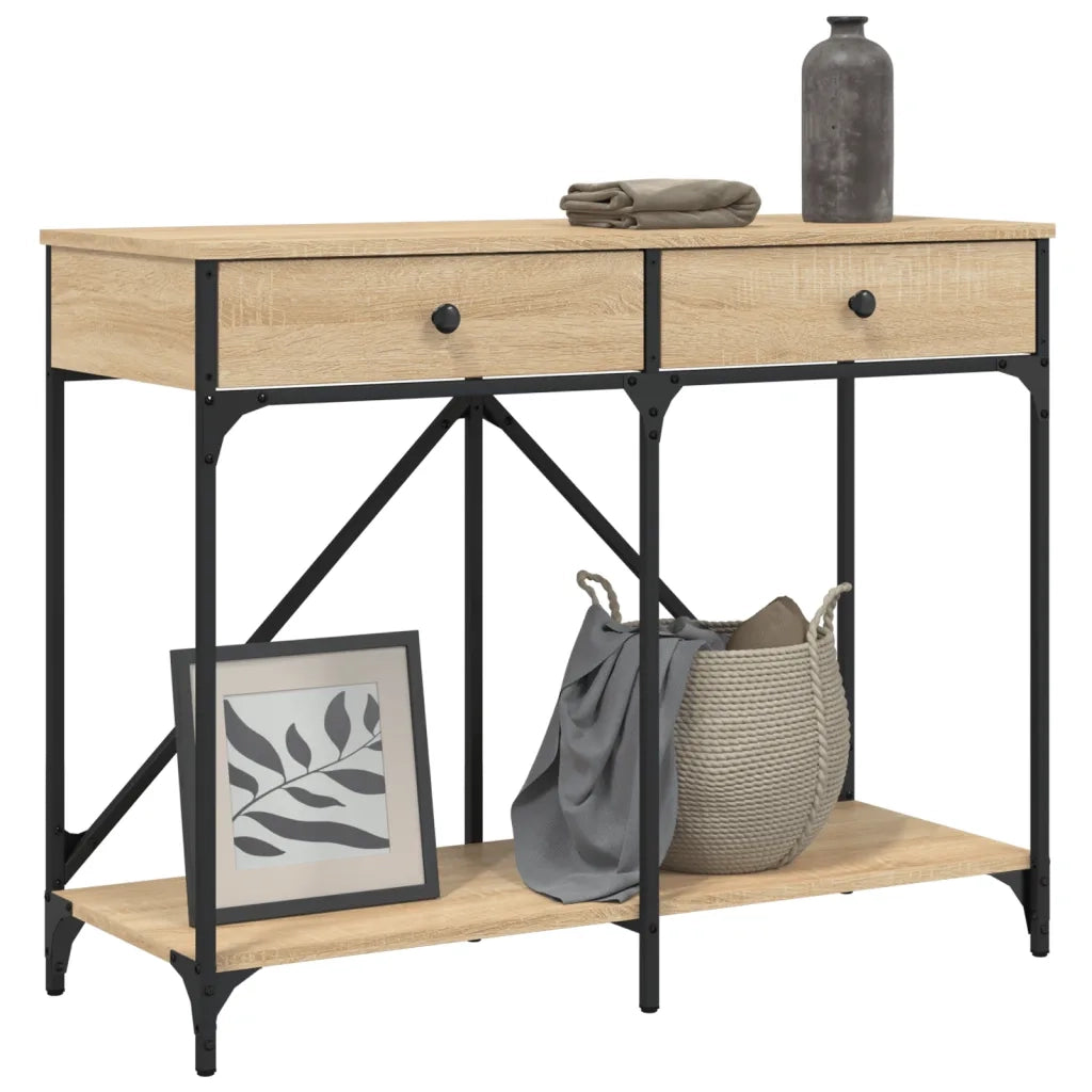 Tavolo Consolle | Tavolo d'Ingresso Rovere Sonoma 100x39x78,5 cm Legno Multistrato