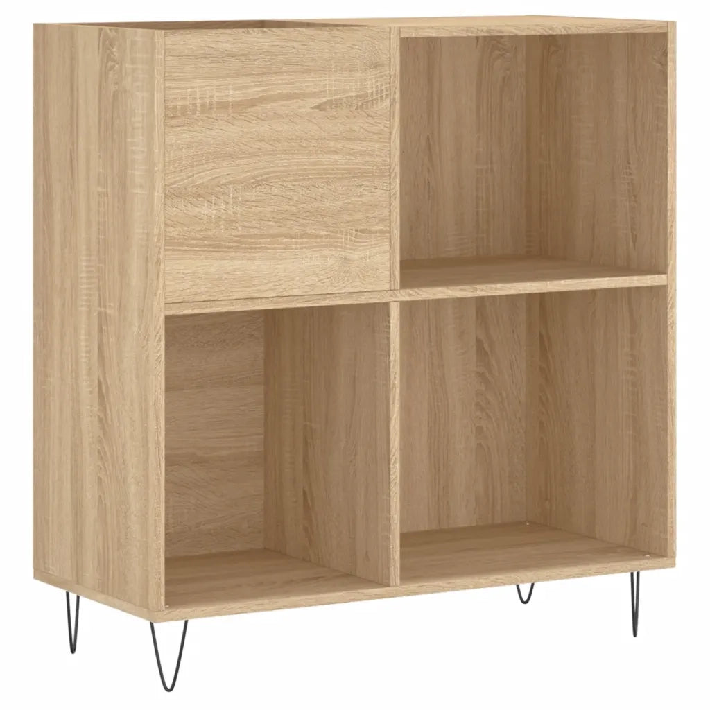 Mobile Porta Dischi Rovere Sonoma 84,5x38x89 Legno Multistrato 831775