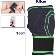 Trade Shop - Coppia Polsiera Fascia Elastica Supporto Per Polso Anallergico Protezione Verde -