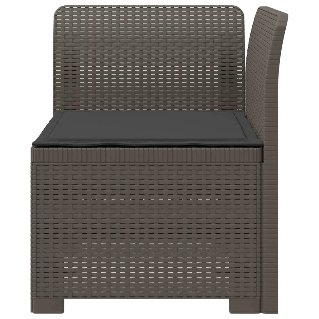 Divano da esterno-Divano da Giardino a 1 Posto con Cuscino Aspetto Rattan PP 485131