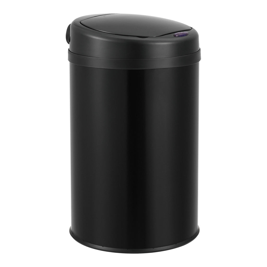 Pattumiera Automatica 30 L, Bidone Cilindrico in Acciaio Inox (AxØ) 50,5 x 30,5 cm Coperchio con Sensore di Movimento e