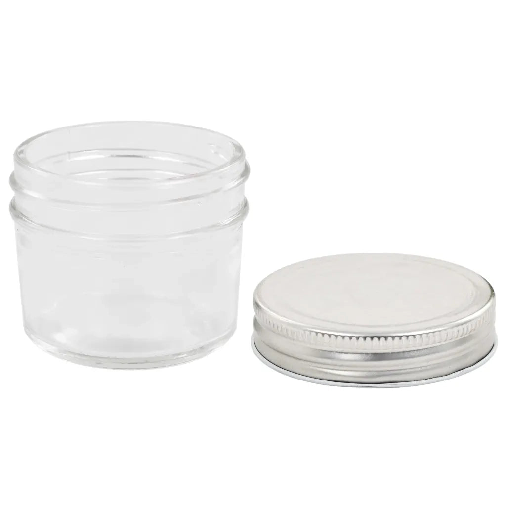 Vasi per Marmellata in Vetro Coperchio Argento 24 pz 110 ml CFW2529505