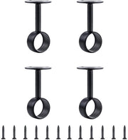 Montanti per tenda da soffitto - 4 pezzi - Acciaio inox - Bracciali per corda - Carico pesante - Alta resistenza - Verniciatura nera - Bracciale per tenda