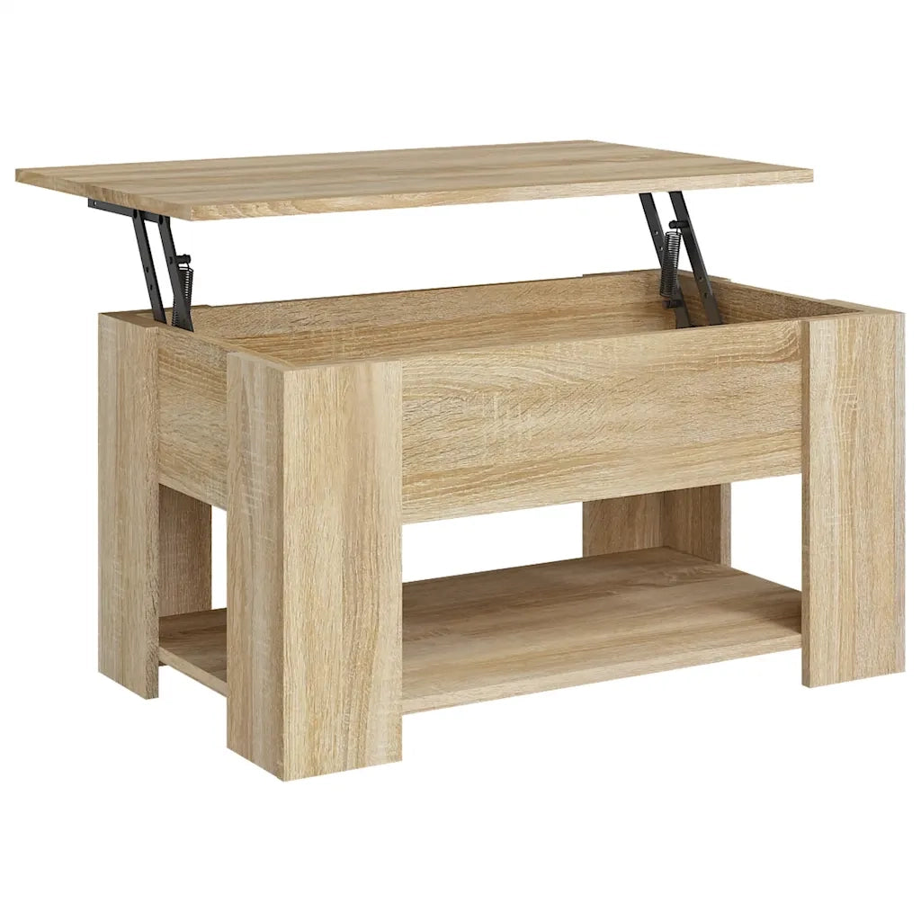 Tavolino da Salotto-Tavolino da soggiorno-Tavolo Rovere Sonoma 79x49x41 cm Legno Multistrato