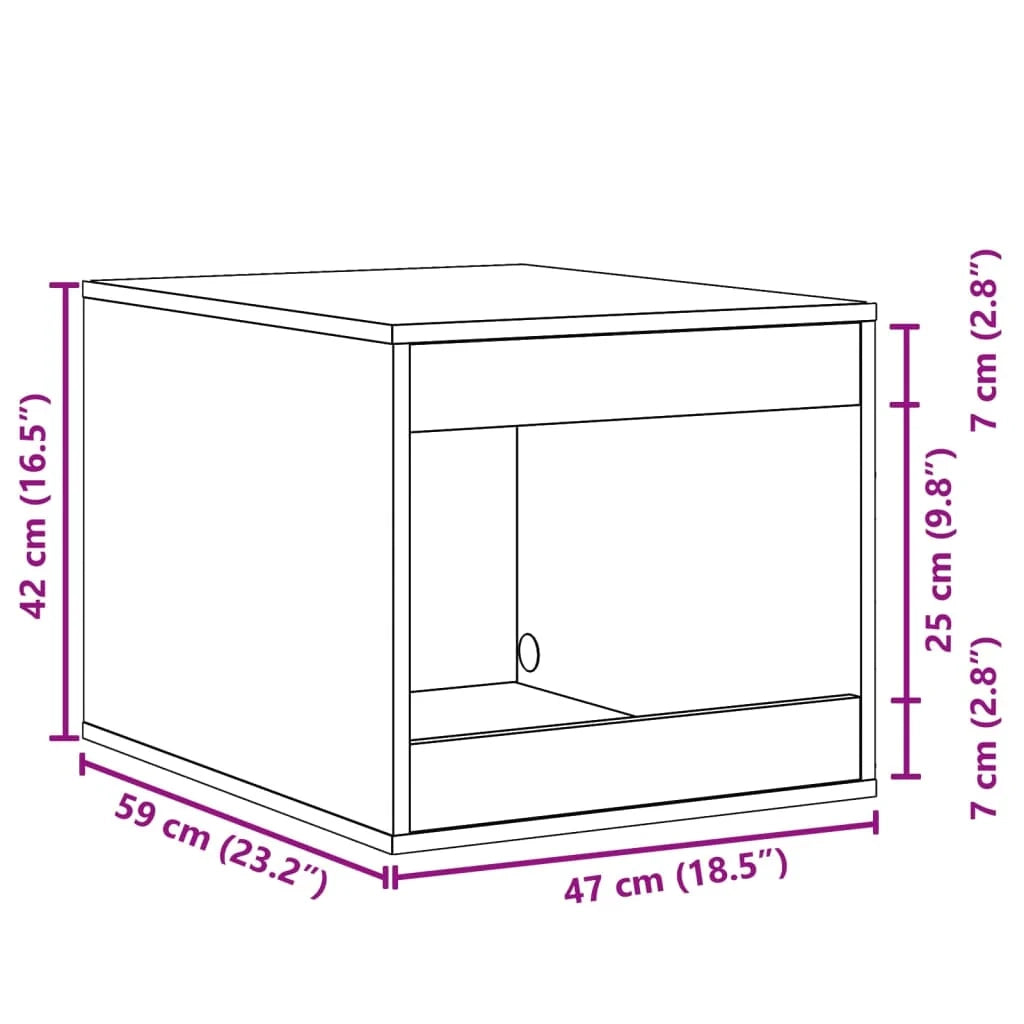 Mobiletto per lettiera per gatti fatto a mano 47 x 59 x 42 cm marrone 02_0043305