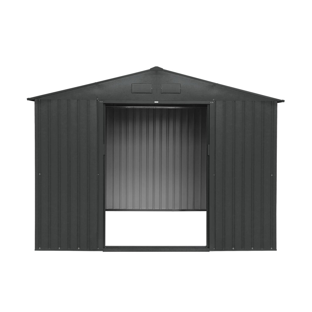 Casetta da giardino in metallo con kit di ancoraggio, 5.9m², antracite