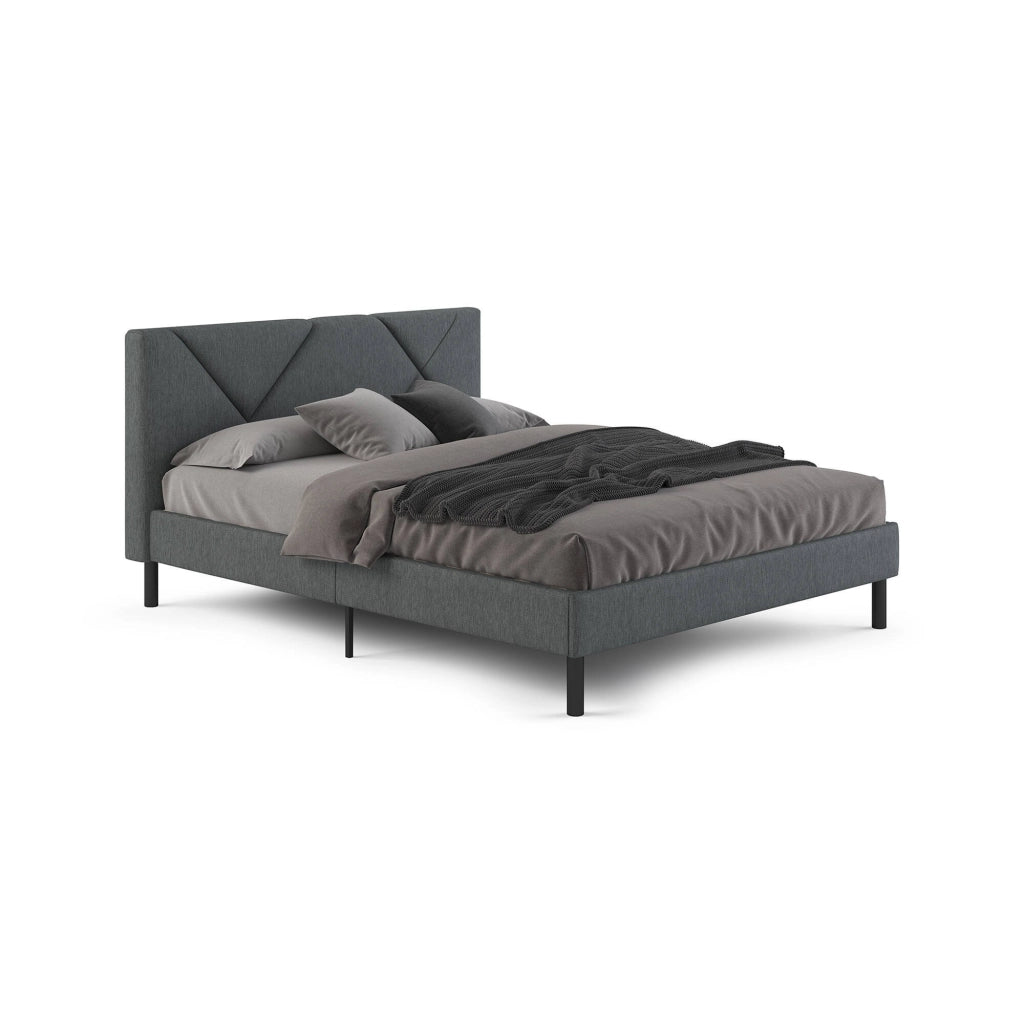 Morpheus, Letto Matrimoniale Dimensione Materasso 160x190 cm, Grigio Tortora\