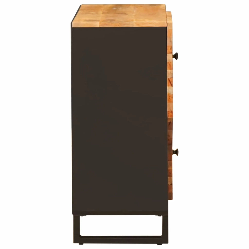 Mobile laterale Marrone 80 x 33 x 75 cm Legno di mango massello