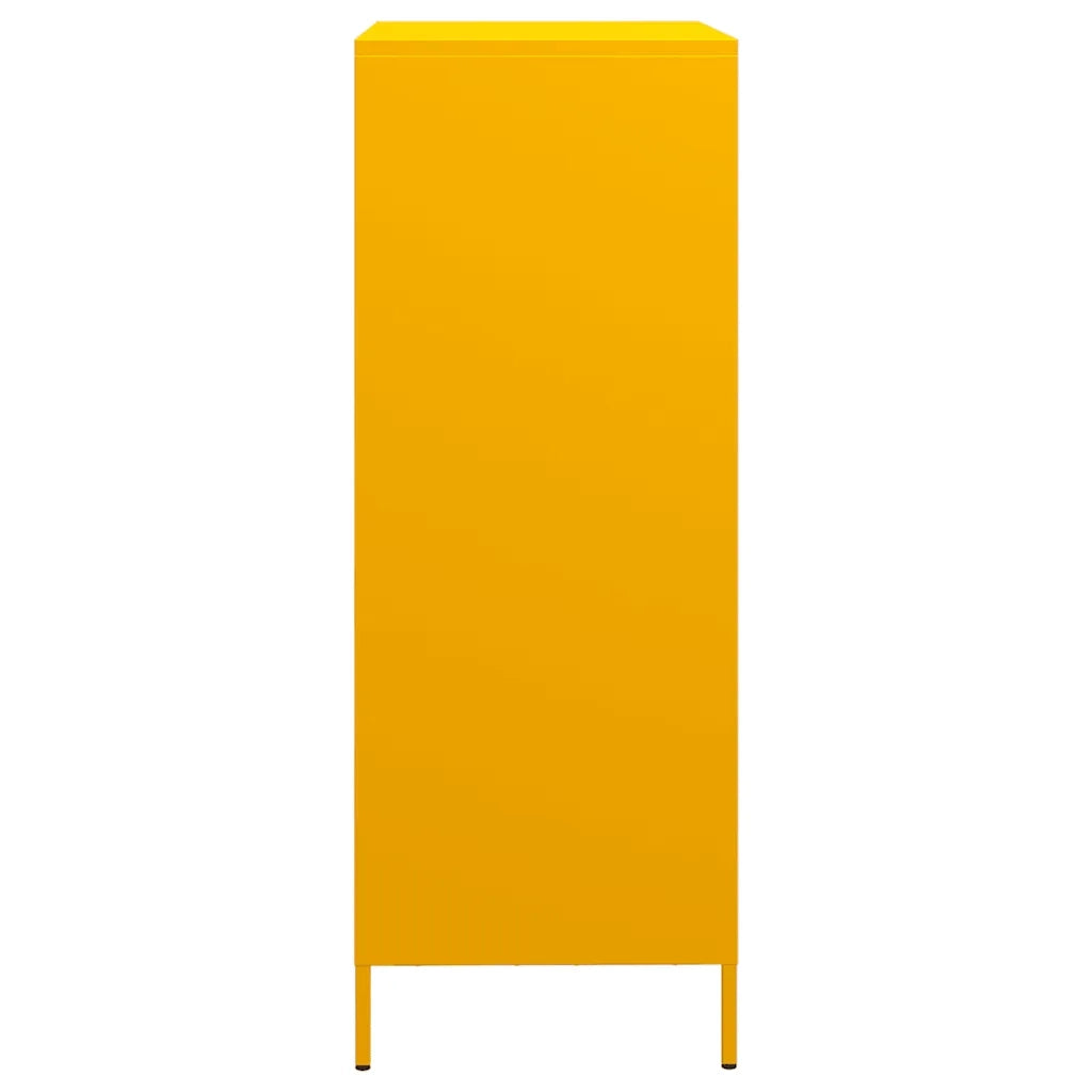 Credenza-Buffet-Armadio da cucina Giallo Senape 68x39x103,5 cm in Acciaio 617843