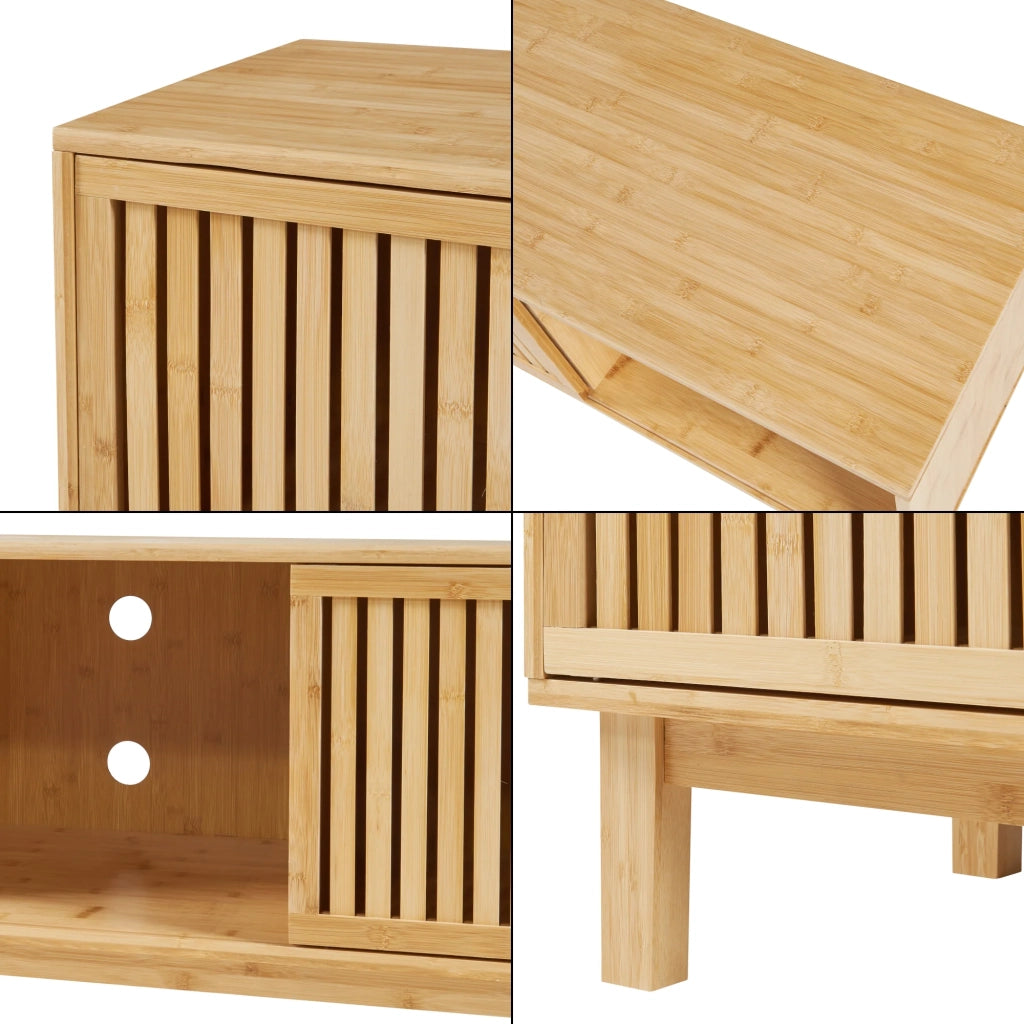 Mobile porta TV mensola porta TV per soggiorno 150 x 42 x 50 cm bambù naturale 03_0010109