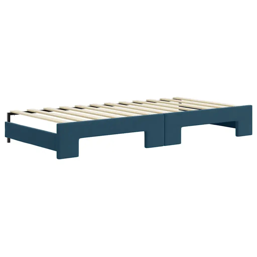 Divano Letto con Letto Estraibile-Sofa Letto-Daybed Blu 90x200 cm in Velluto 733588