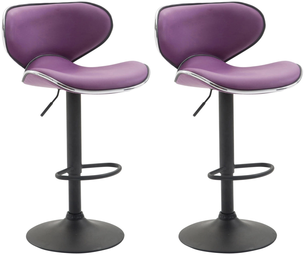 Set 2x Sgabelli LAS VEGAS V2 in similpelle viola,nero