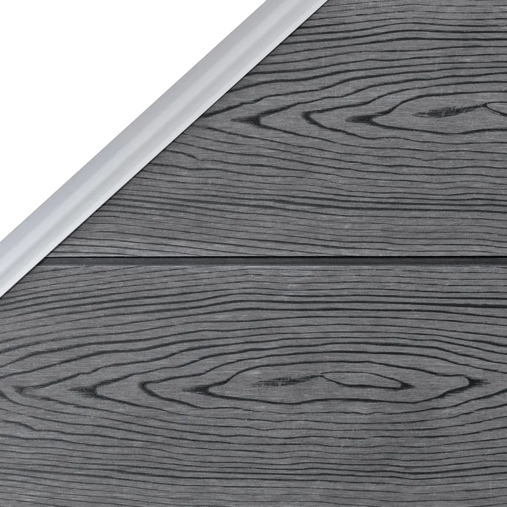 Pannelli Recinto WPC 10 Quadrati 1 Inclinato 1830x186cm Grigi 3053242