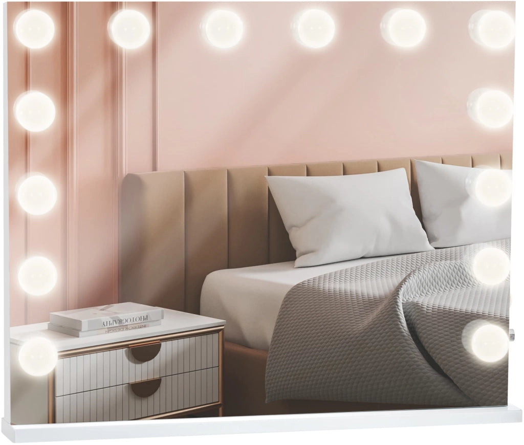 Specchio per trucco con luci Palmdale bianco