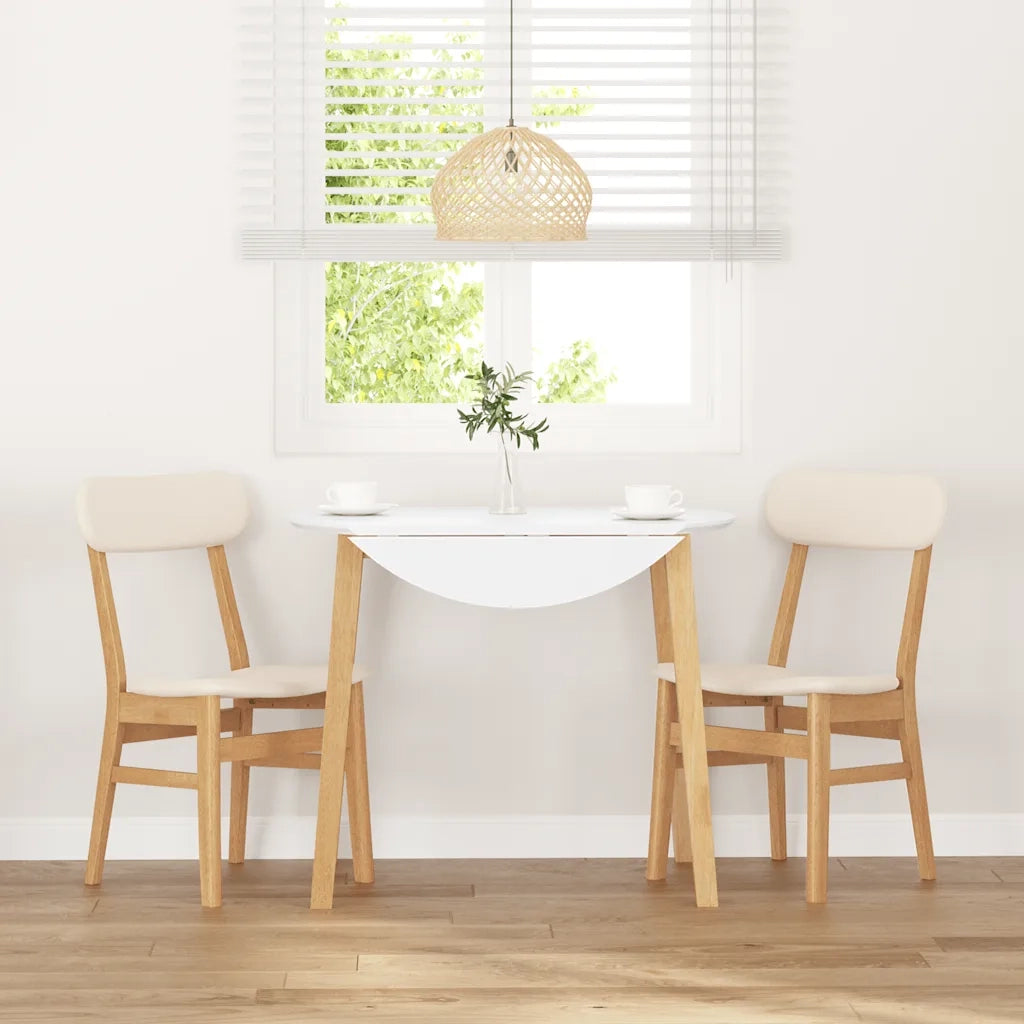 Sedie da Pranzo con Cuscini 2 pz in Legno Massello di Hevea 4102437