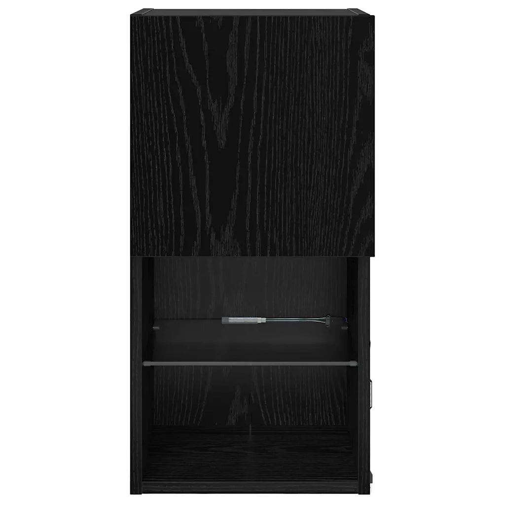 Mobiletti TV a parete 2 pcs Rovere Nero 30,5 x 30 x 60 cm 882947