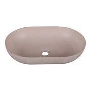 Lavabo da appoggio sabbia ovale rosa 530x350x130 mm senza piletta - Sandstone