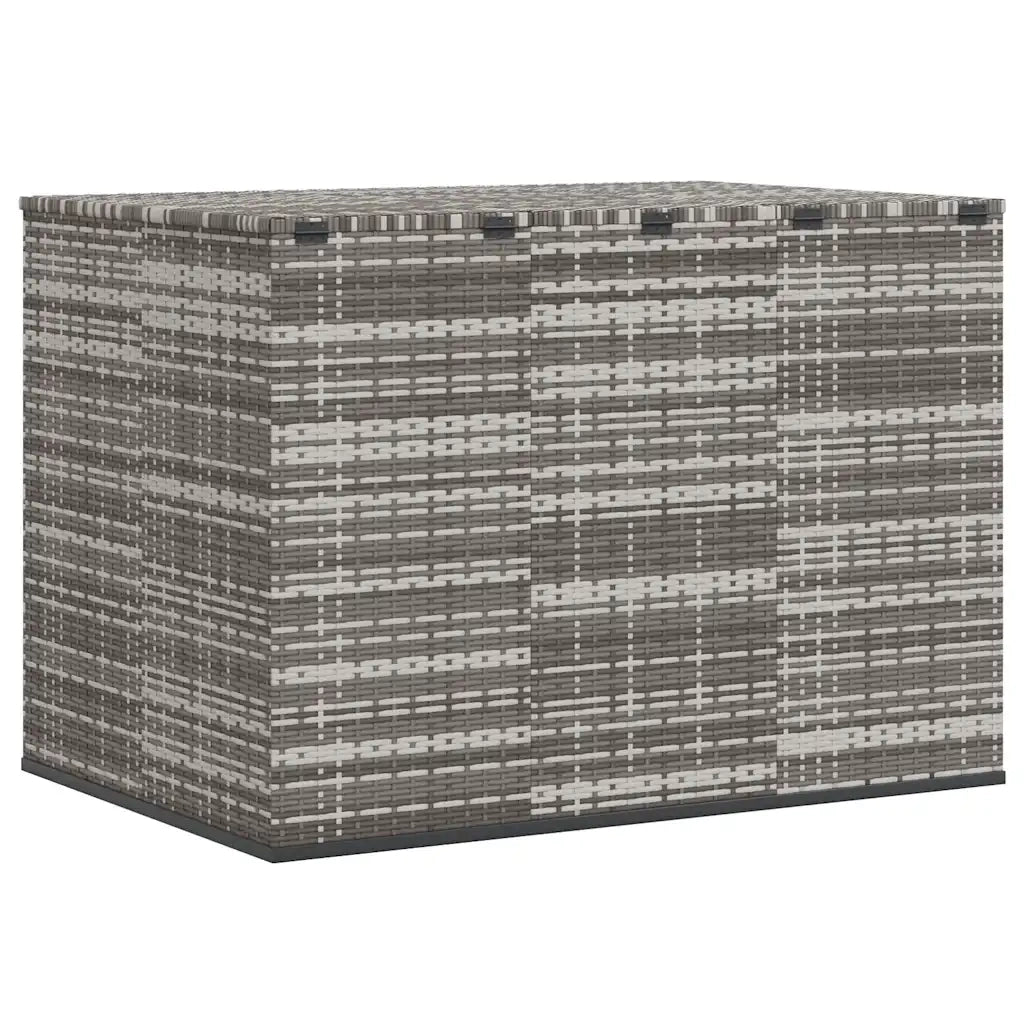 Contenitore da Giardino in Rattan PE 145x100x103 cm Grigio 317231