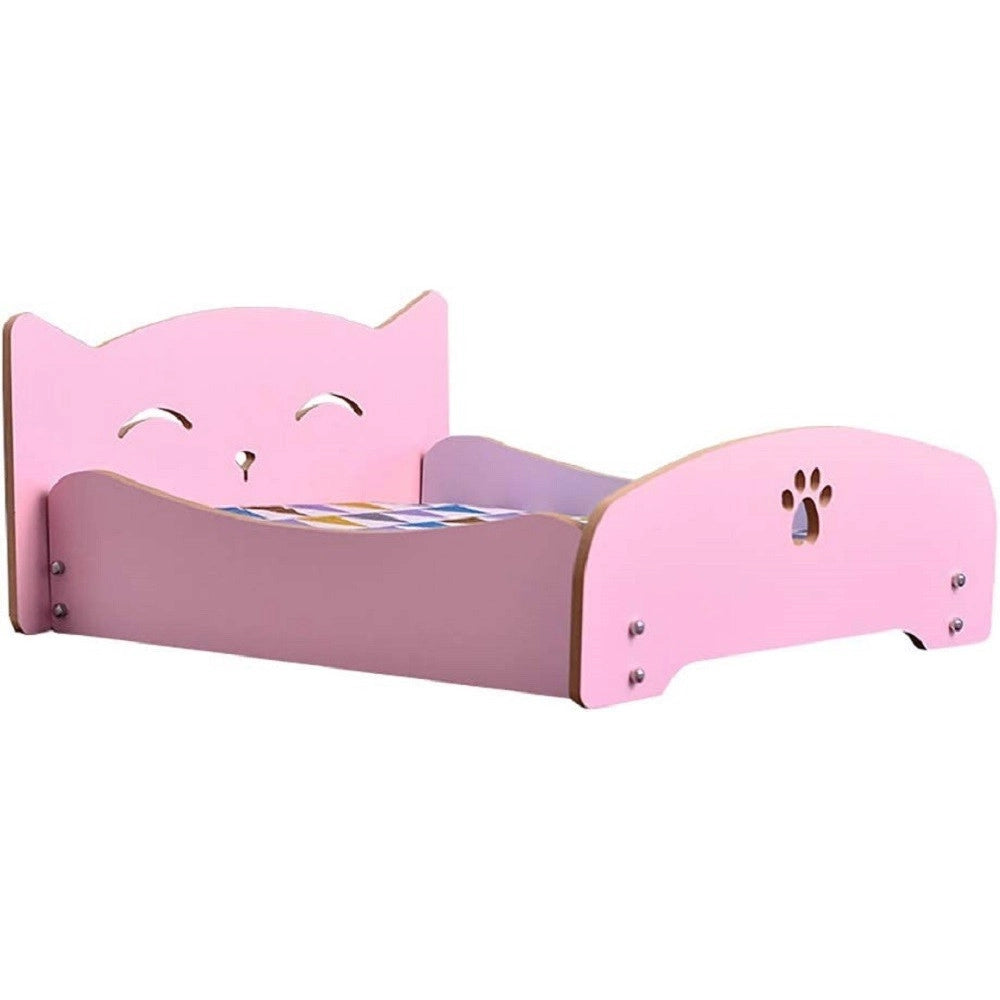Trade Shop - Letto Per Gatti Cani Animali Piccola Media Taglia In Legno Universale 68x55x23cm -