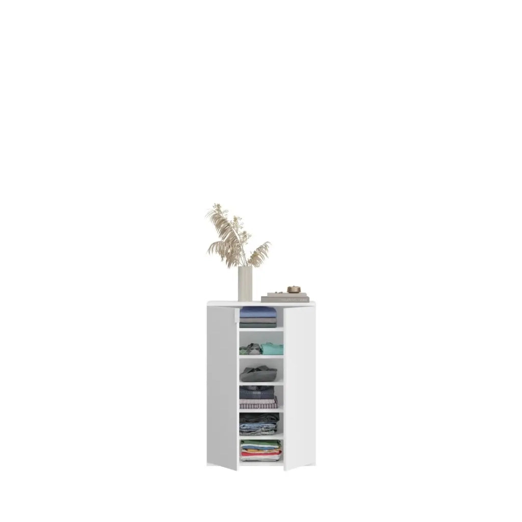 Buffet BODITE – 4 porte – Bianco lucido – Design moderno