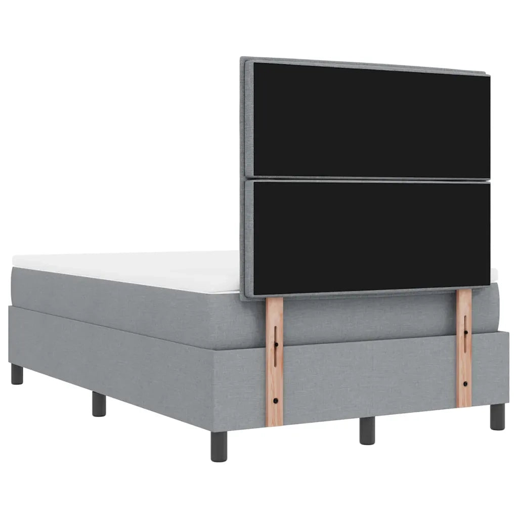 Letto a molle con testiera Grigio chiaro 120 x 190 cm Tessuto 3343974