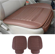 Set di cuscini per sedili guida in pelle respirante da 2 pezzi - Cuscini per sedili guida universali con tasche di stoccaggio anti-slip