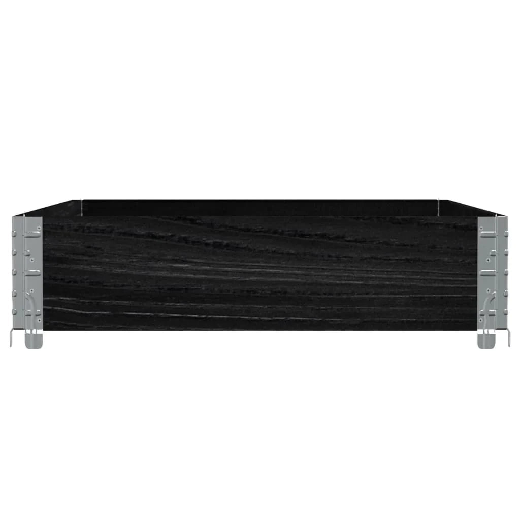 Vassoio per fioriera aiuola rialzata piante fiori terrazza giardino 120 x 80 cm legno massello di pino nero 02_0037411