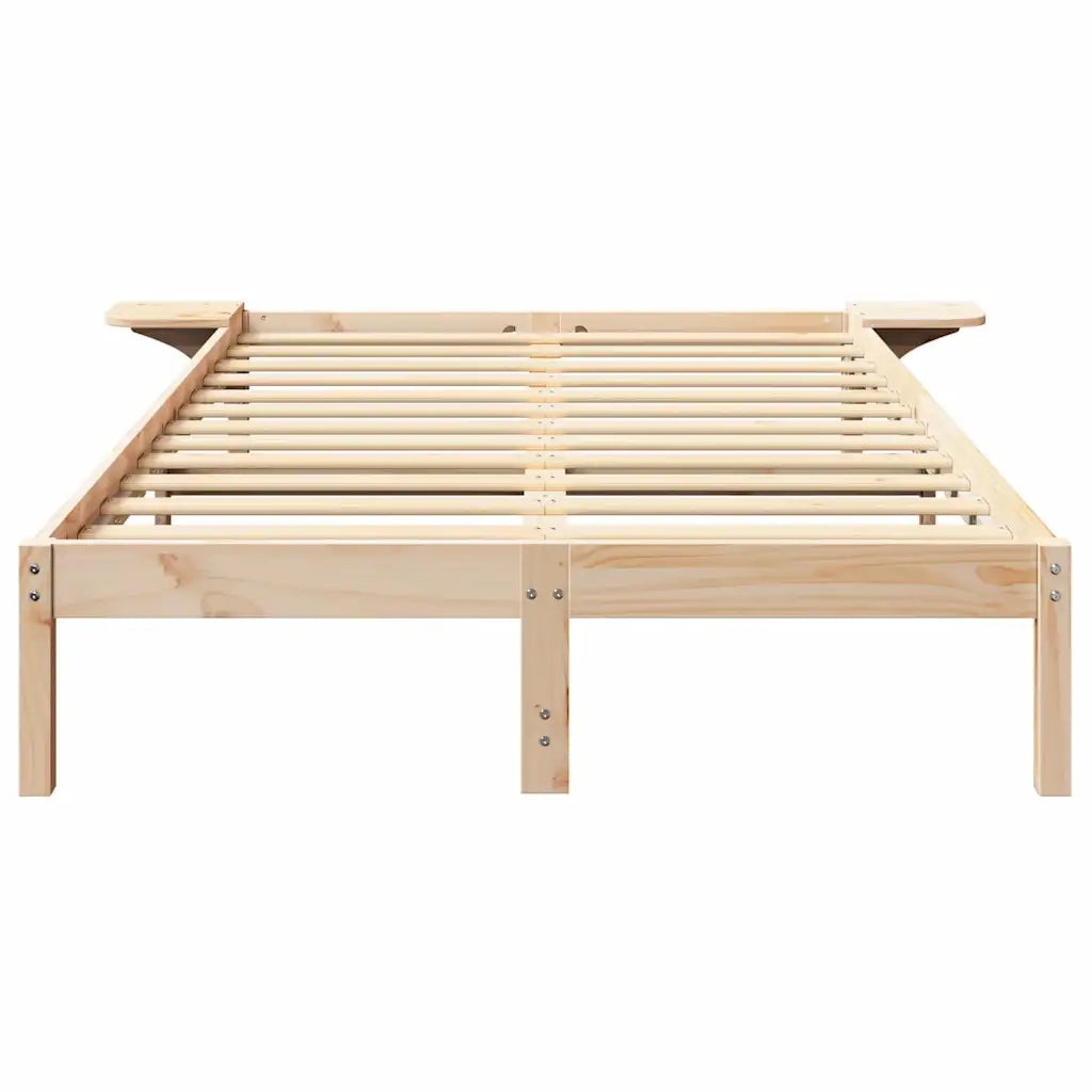 Struttura del letto Naturale 135 x 190 cm Pino massello 873196
