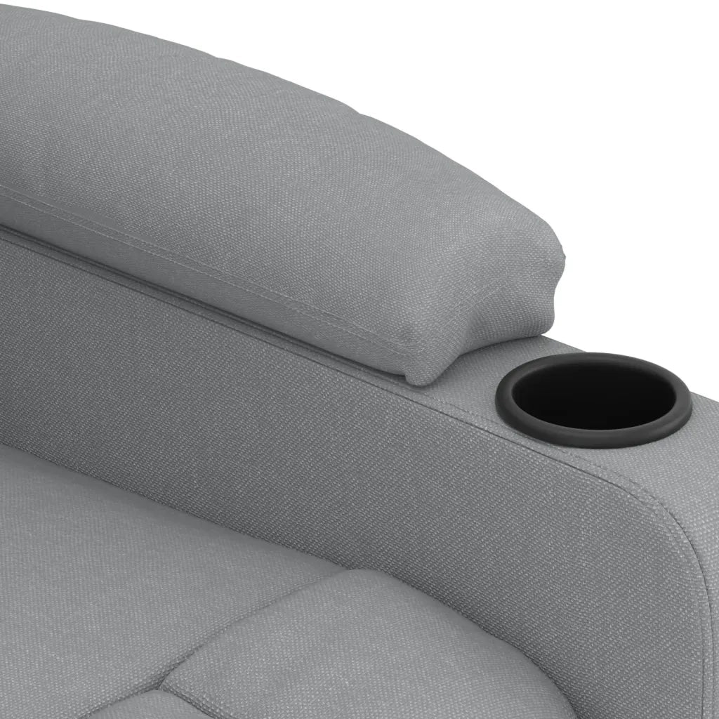 Poltrona Elettrica Reclinabile Grigio Chiaro in Tessuto 3098777