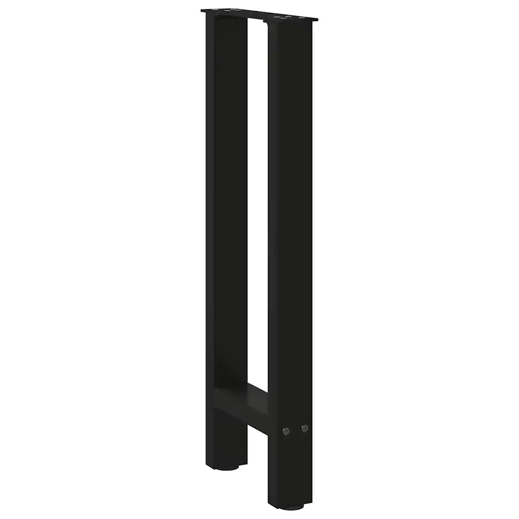 Gambe per Tavolo Consolle Nere 2 pz 28x(72-73) cm Acciaio 4013292