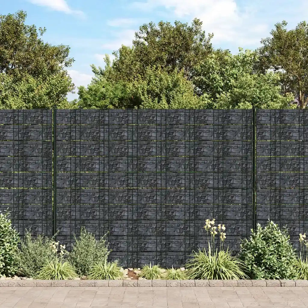 Recinzione Frangivento 4 pz in PVC 35x0,19m Grigio 147866