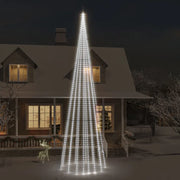 Albero di Natale Pennone Bianco Freddo 1134 LED 800 cm 343531