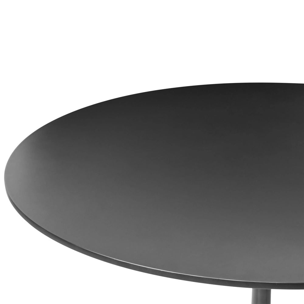Tavolo da pranzo rotondo Piano in MDF nero ø 120 cm Base in metallo 4 posti Cucina