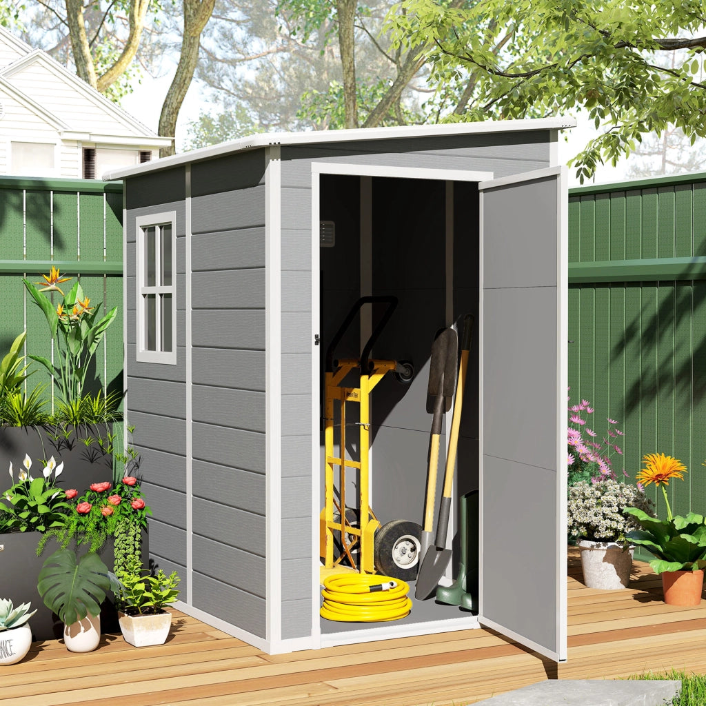 Capanno da giardino ¨C zephmum ¨C grigio 122x149x192 cm