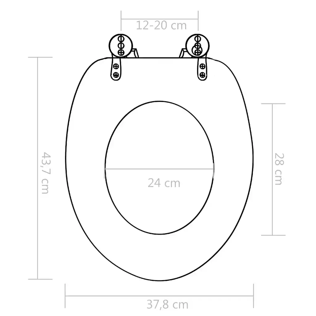 Copriwater 2 pz con Chiusura Ammortizzata in MDF Legno Anticato cod mxl 50389