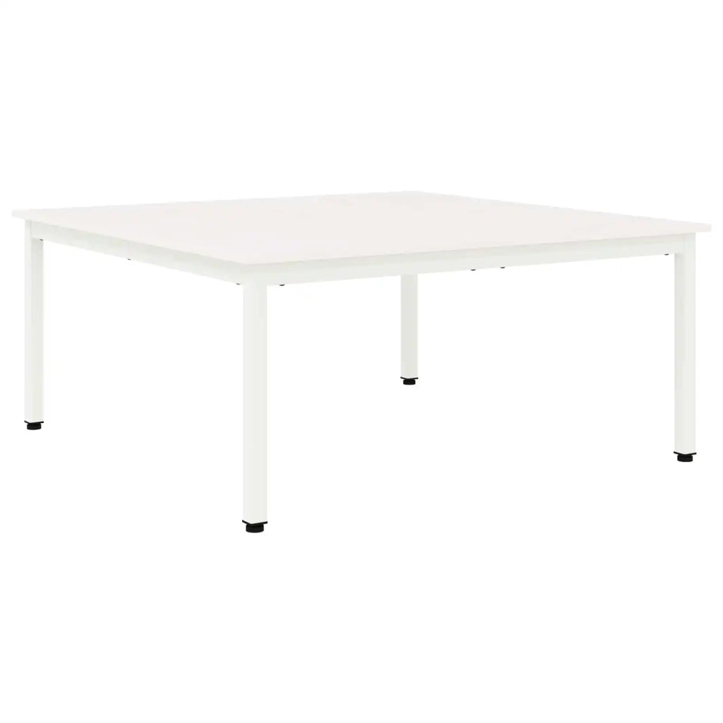 Tavolino da salotto Bianco 100 x 100 x 45 cm Pino massello 892770