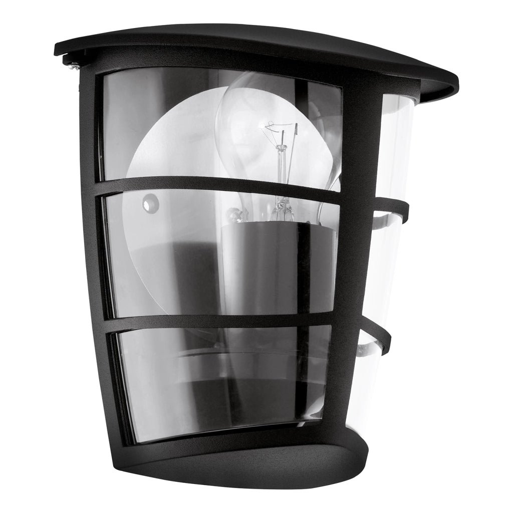 Applique Esterno Moderna Aloria Alluminio Nero 1 Luce E27