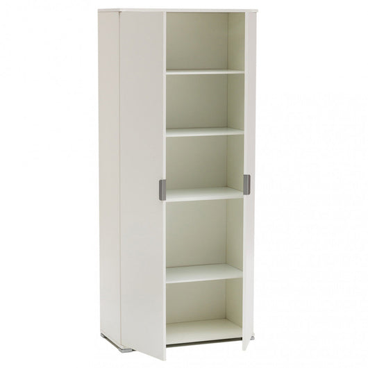 Armadio 2 Ante 75x38x174 h cm in Truciolare bilaminato Bianco