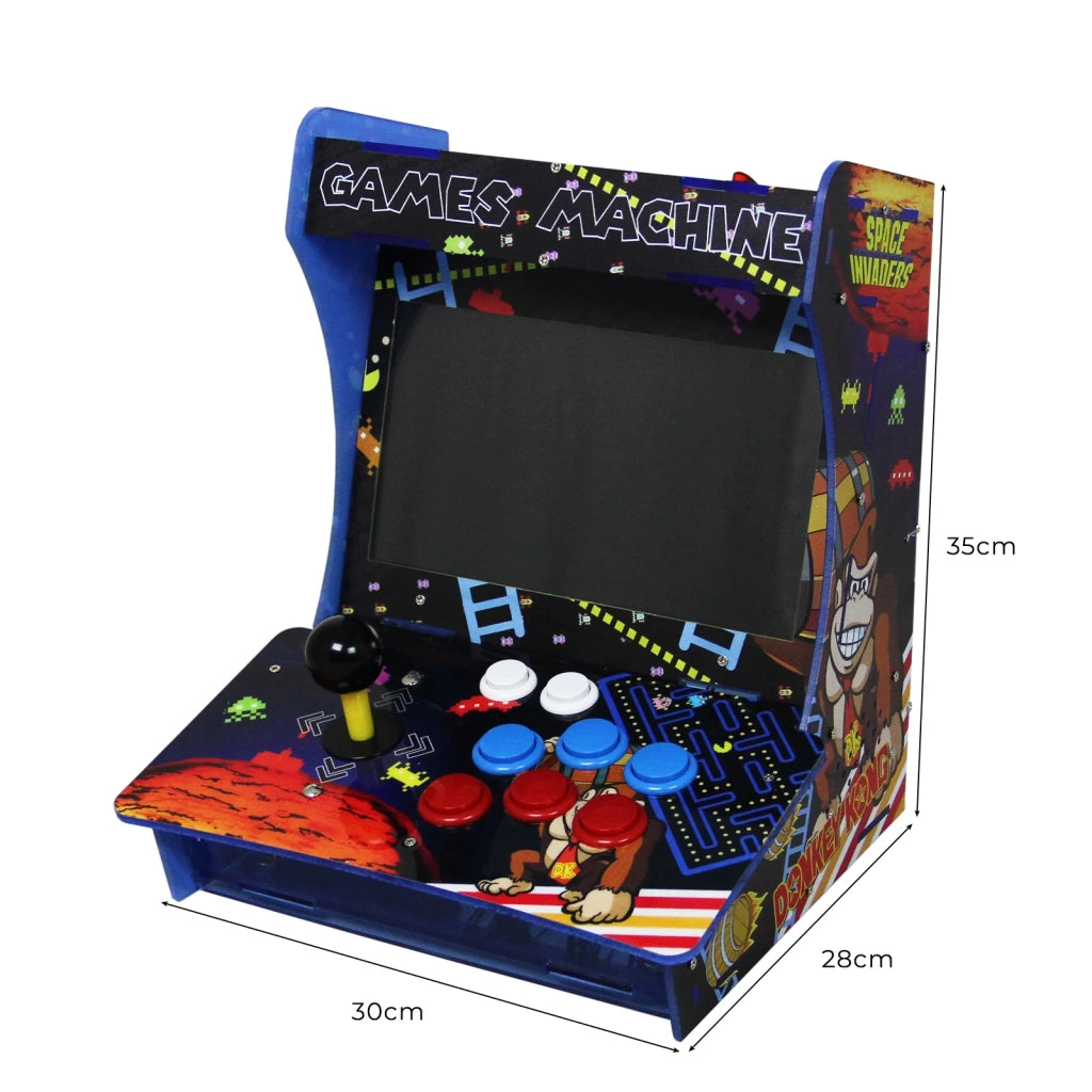 Mini Macchina Arcade con 1299 Giochi Anni 80-90 Vintage da Bar o da Tavolo
