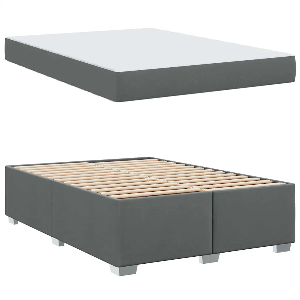 Struttura del letto Grigio scuro 140 x 200 cm Tessuto
