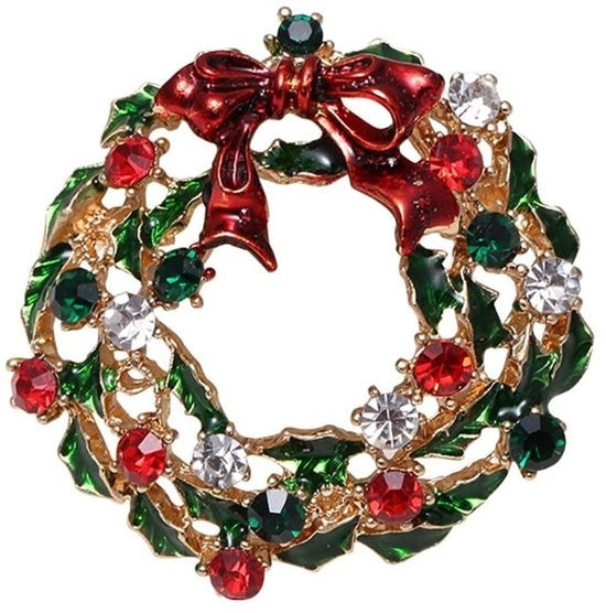 Decorazione di Natale con Ornamento Strass e Righello Rosso