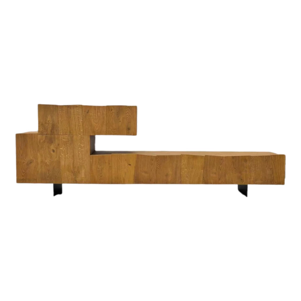 Porta tv moderno in legno rovere nodato l.180 p.45 h.68 (1634) - Mobili 2G